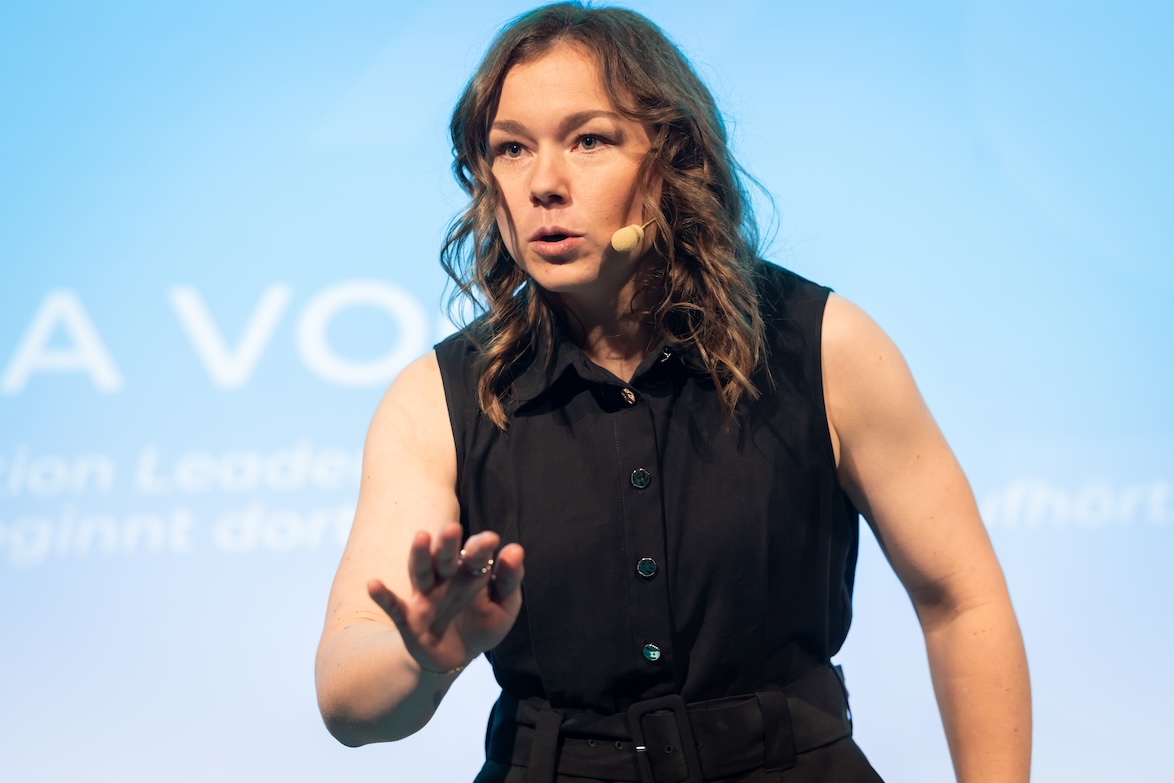 Laura speaking