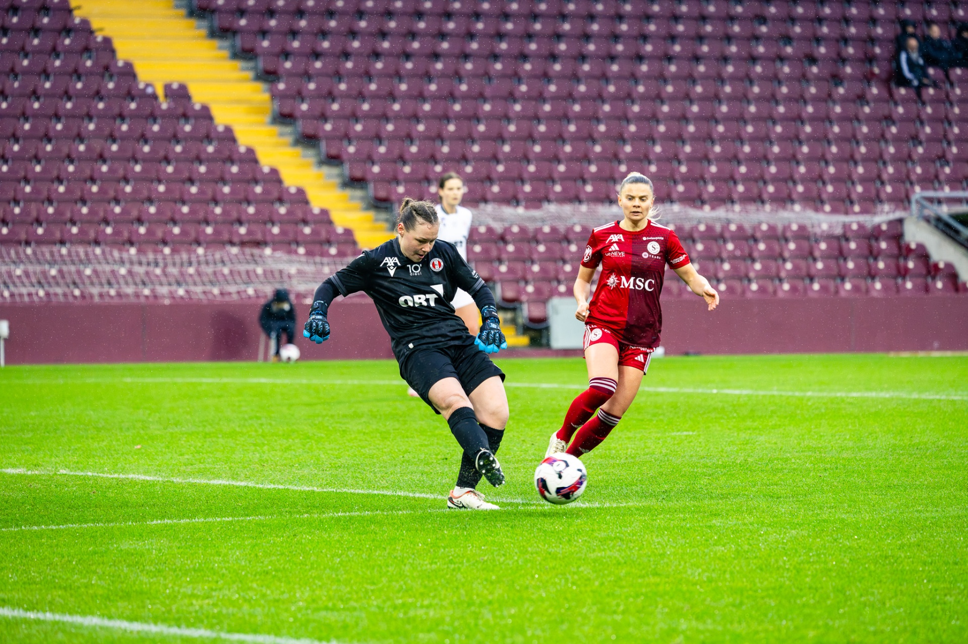 Laura on the pitch