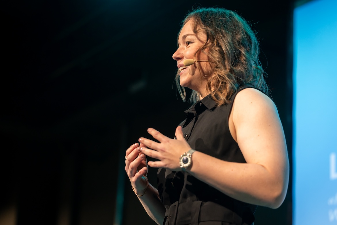 Laura on stage